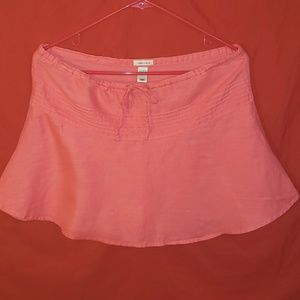 Pink linen skirt